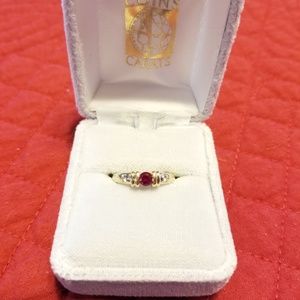 Ruby & Diamond Ring $250.00